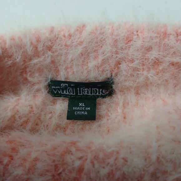 Wild Fable Sweater Women's Size XL Peach Oversized Boxy Fuzzy Pullover Cozycore - Picture 6 of 10